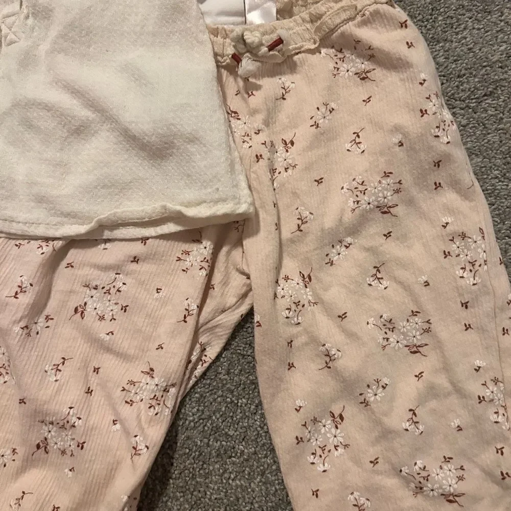 Cute linen baby outfit